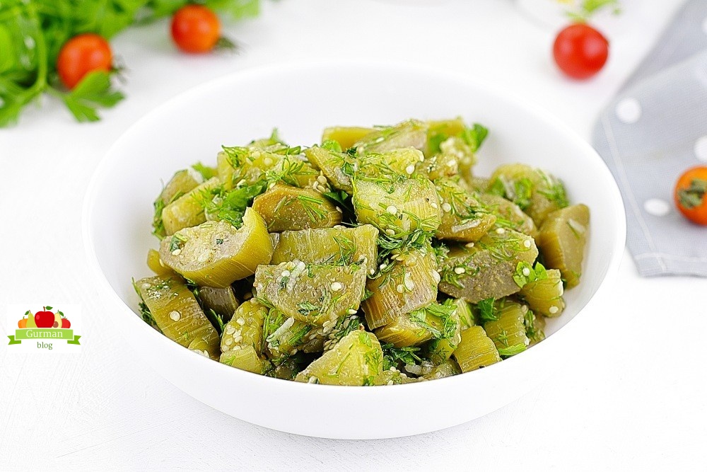 Баклажаны маринованные с чесноком