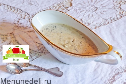 Белый соус к мясу – французский перечный соус