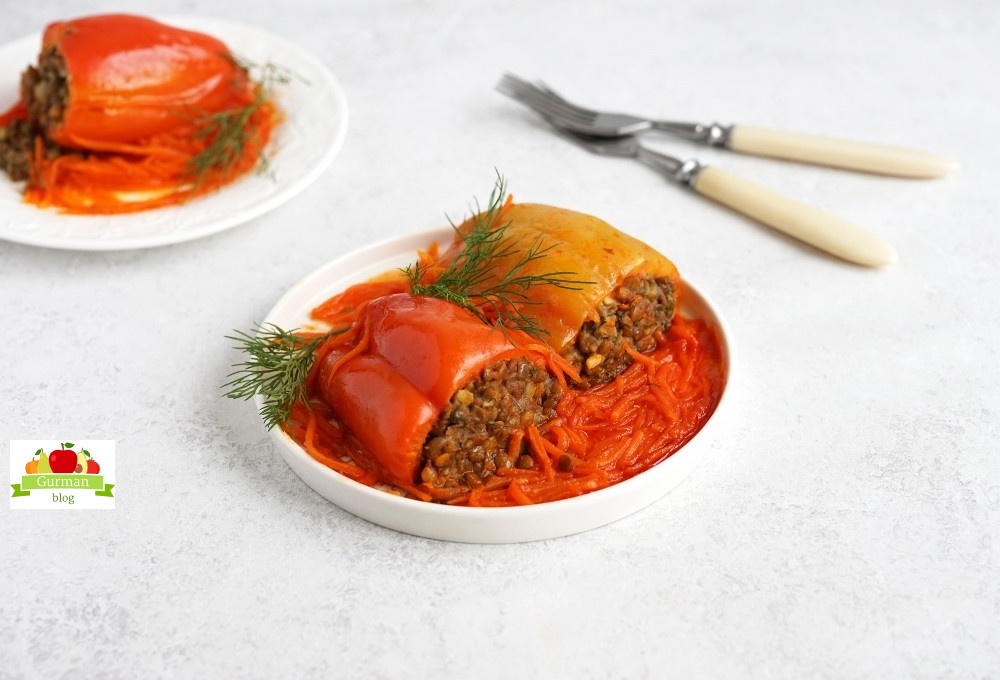 Фаршированные перцы: ПП рецепт с чечевицей