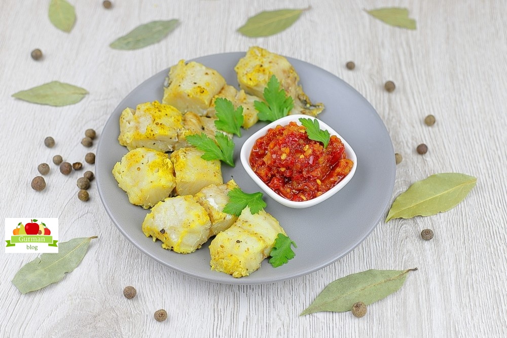 Филе минтая на пару