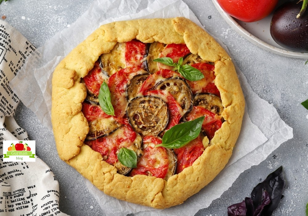 Галета с помидорами и баклажанами