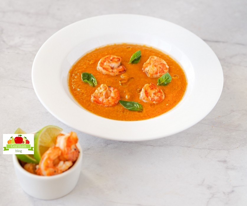 Гаспачо с креветками