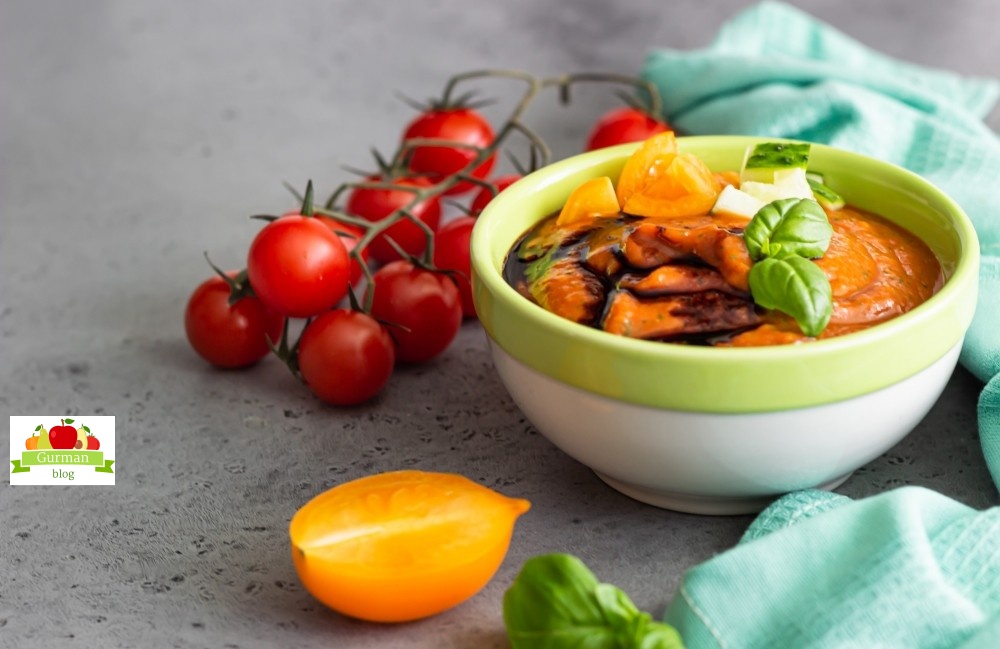 Гаспачо с печеными овощами