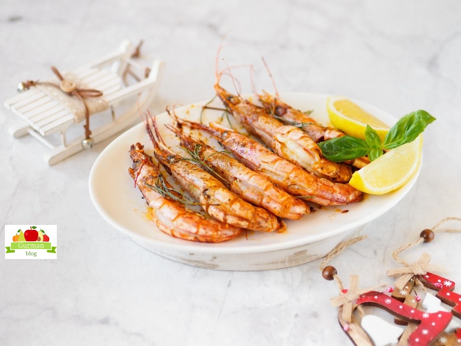 Горячая закуска на Новый год из лангустинов