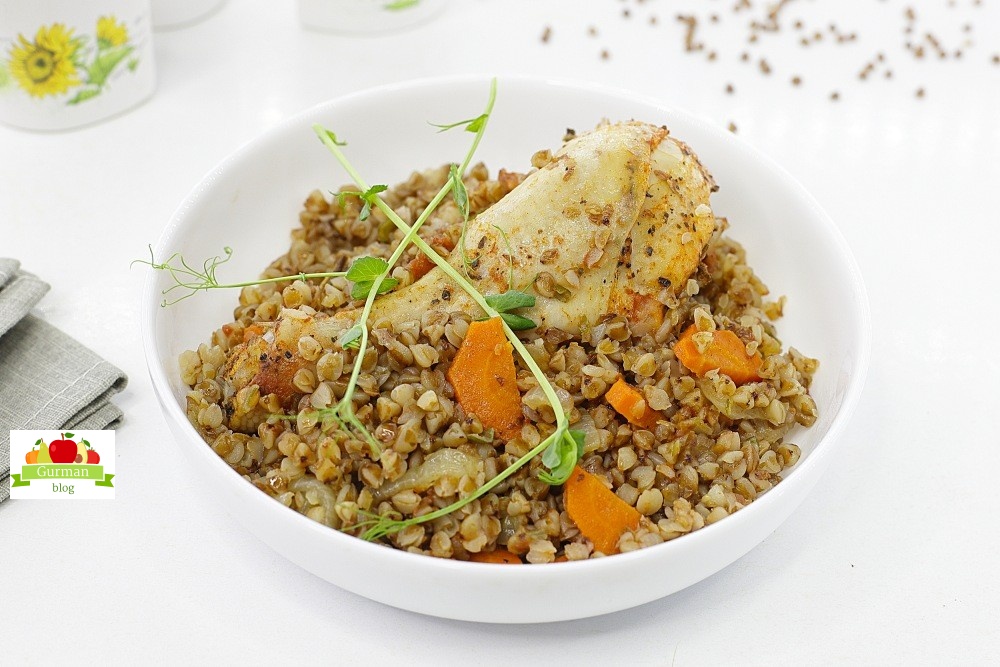 Гречка с курицей в духовке