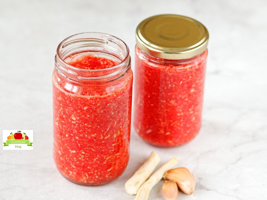 Хренодер на зиму: рецепт с помидорами и чесноком