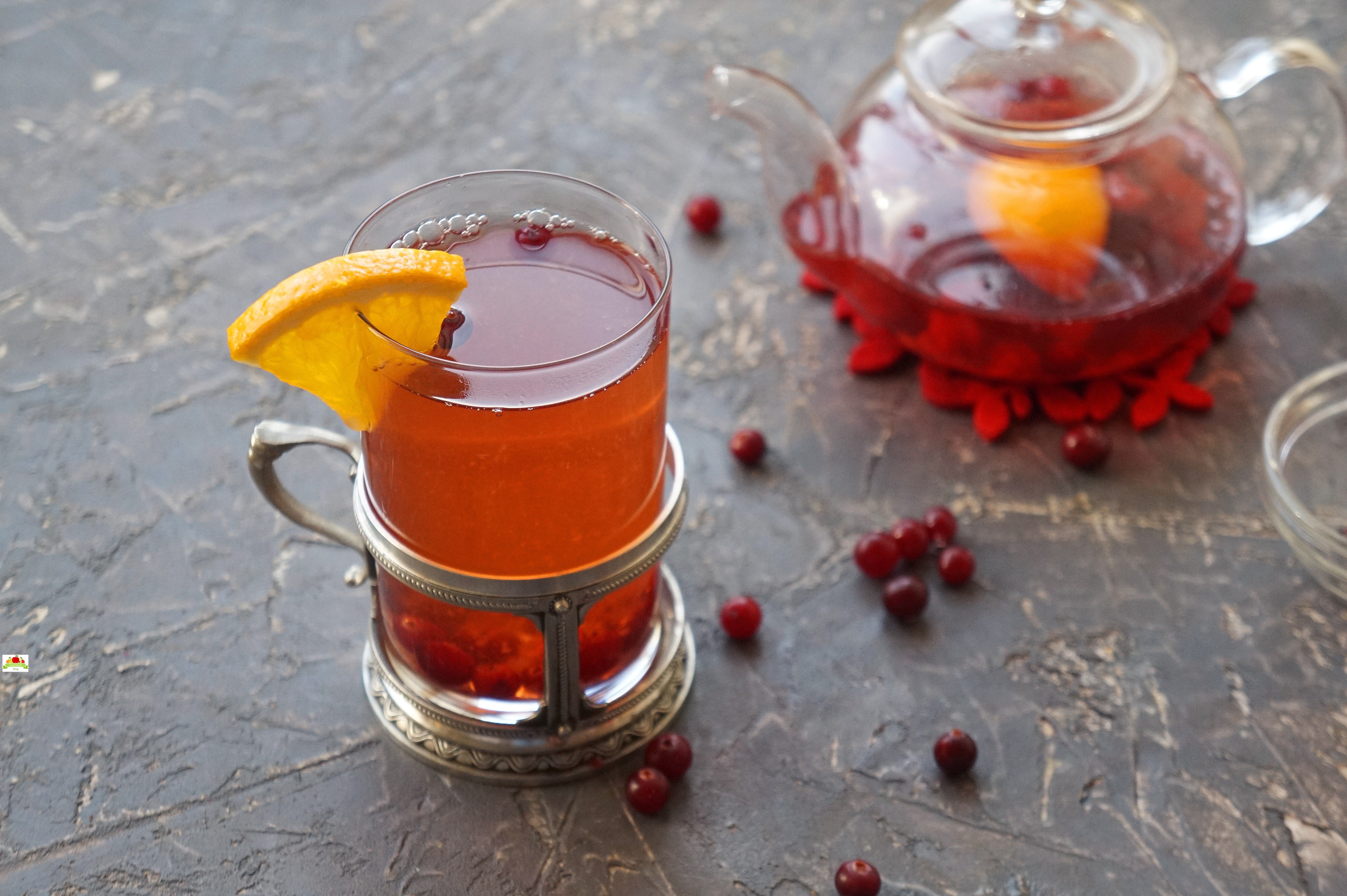 Иван-чай с клюквой и апельсином