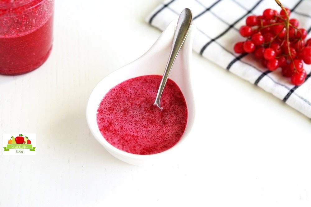 Калина с сахаром без варки протёртая