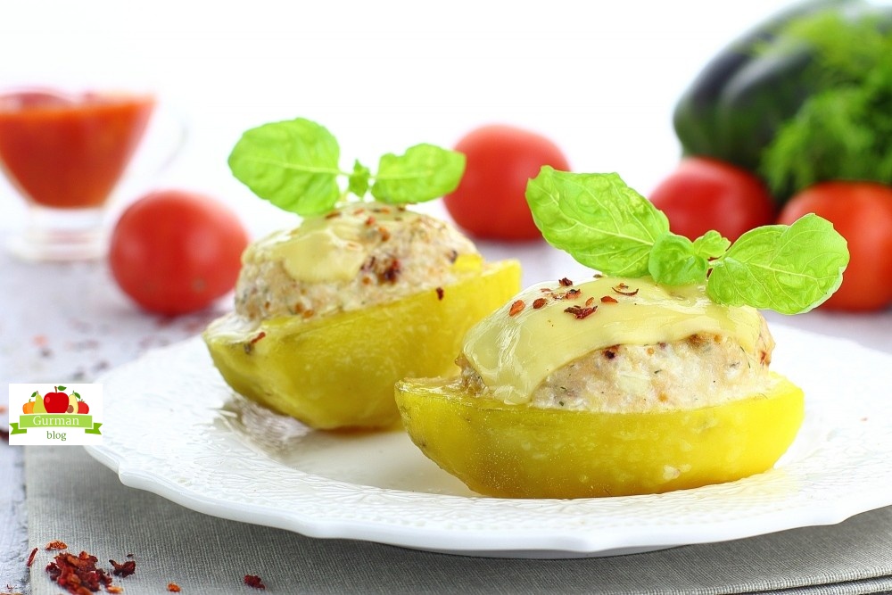 Картофельные лодочки с фаршем