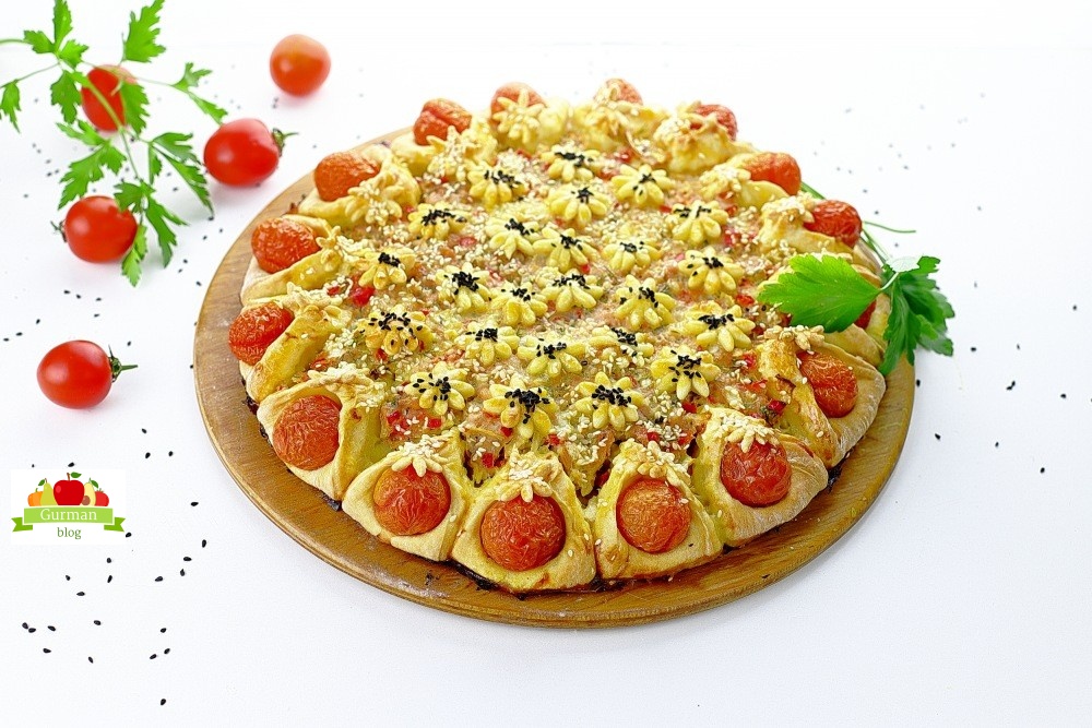 Красивый пирог с мясом без дрожжей