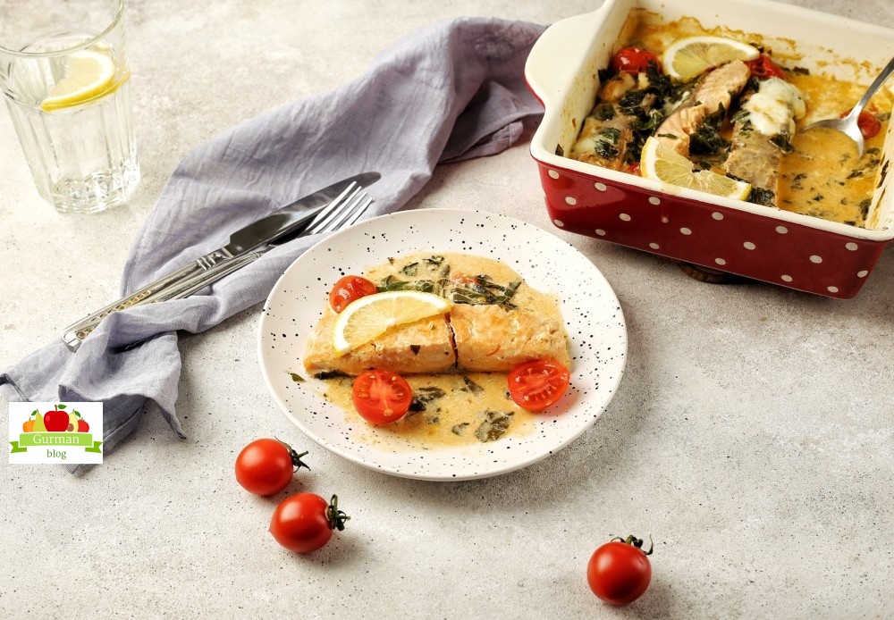 Кремовый лосось с сыром