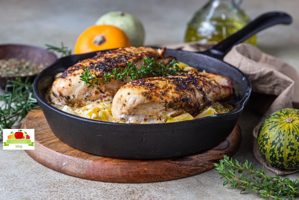 Куриная грудка с тыквой