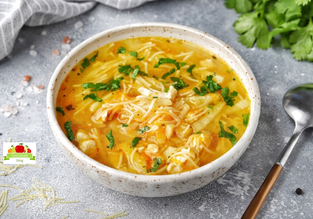 Куриный суп с вермишелью за 15 минут