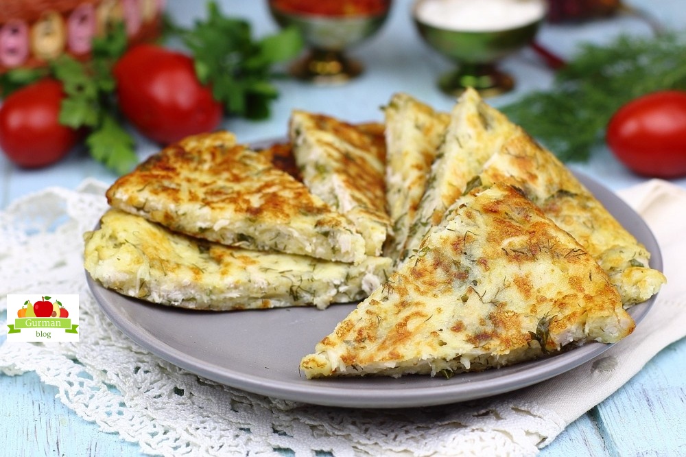 Ленивая лепешка с курицей за 15 минут