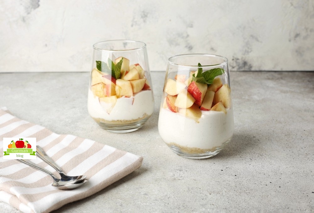 Ленивый чизкейк с яблоком