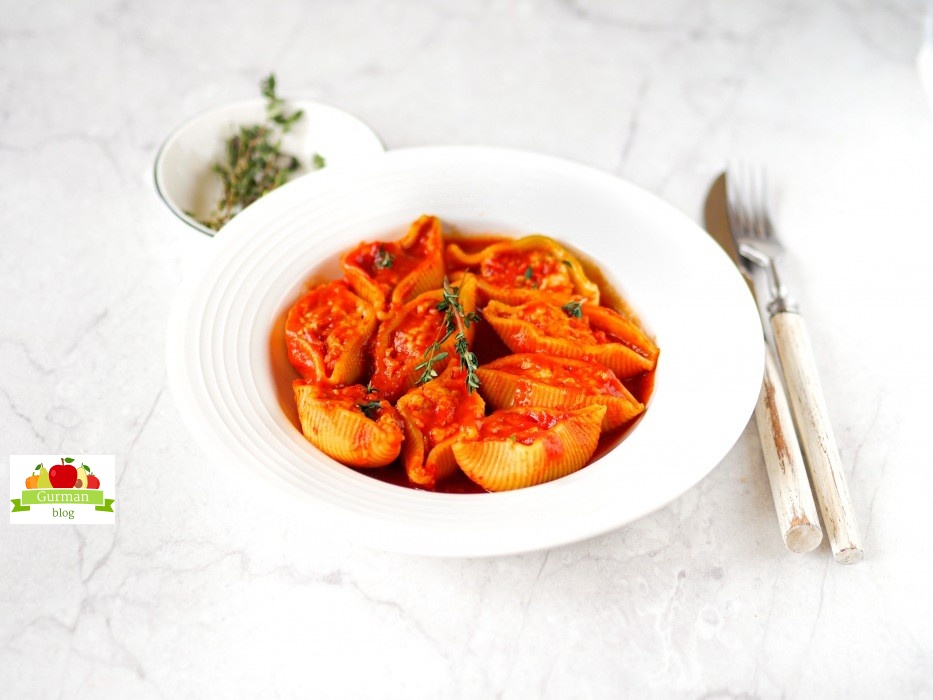 Макароны-ракушки с фаршем