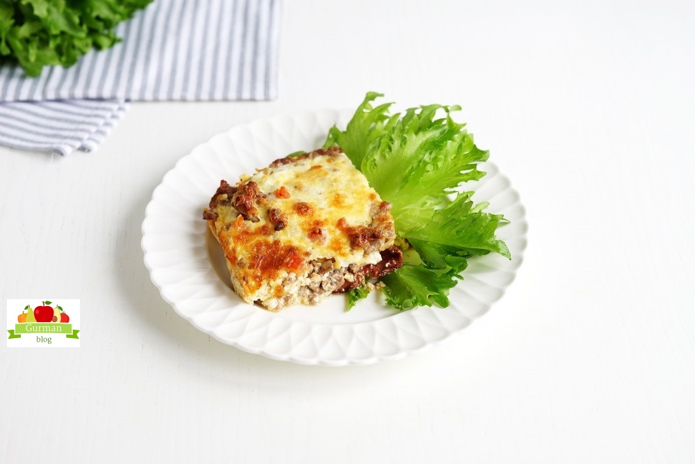 Мясная кето запеканка с фаршем