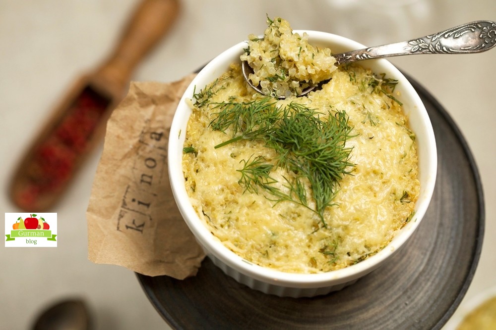 Нежная запеканка с киноа и сыром