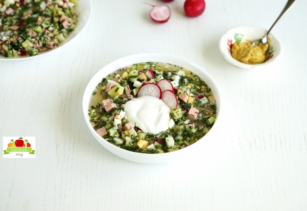 Окрошка рецепт классический с колбасой