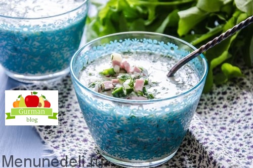 Окрошка с лимонным соком