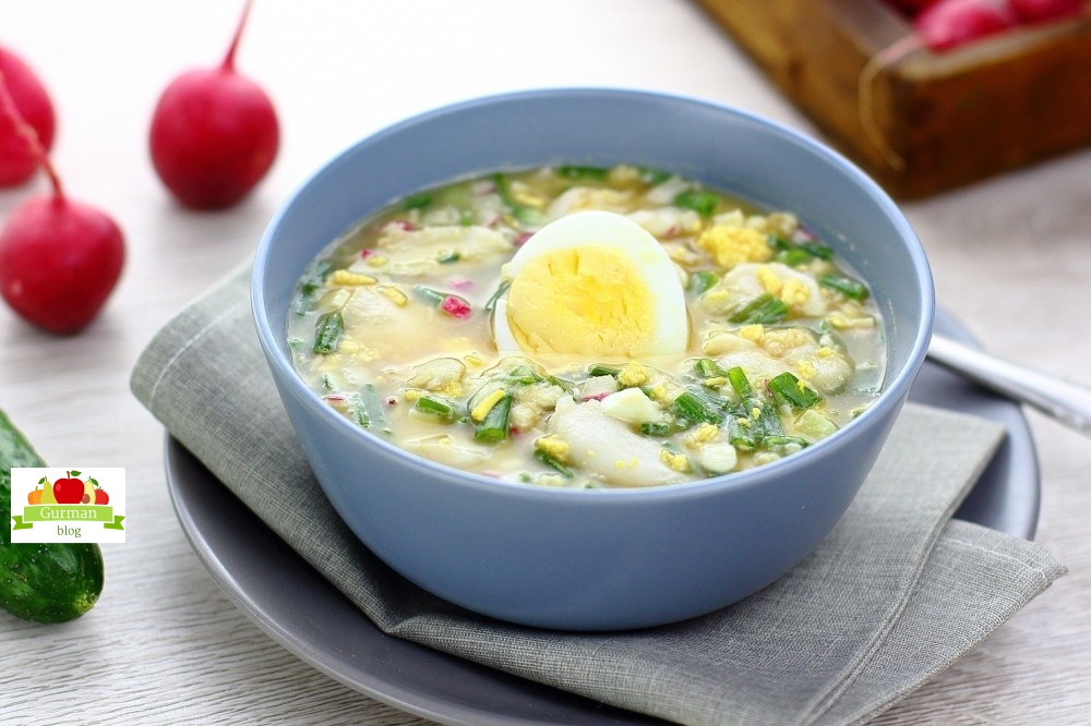 Окрошка с рыбой