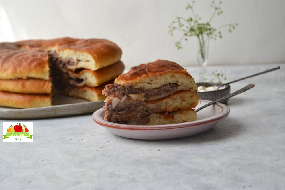 Осетинский пирог с фаршем