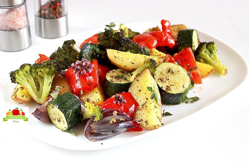 Овощи в духовке, запеченные крупными кусками
