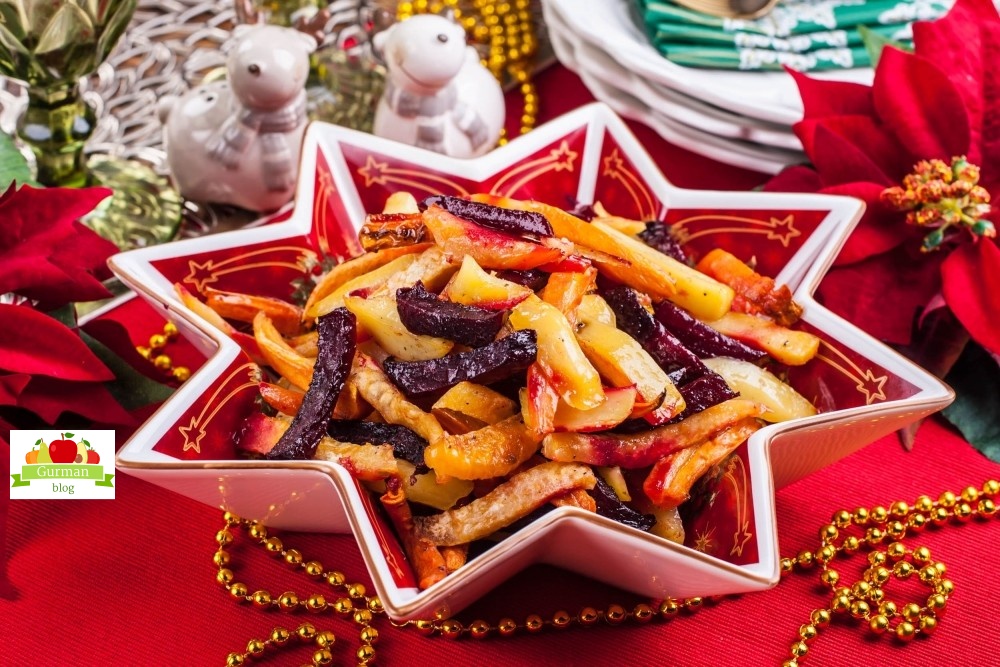 Овощи, запеченные в духовке на противне