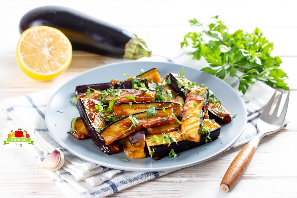 Пикантные баклажаны в глазури