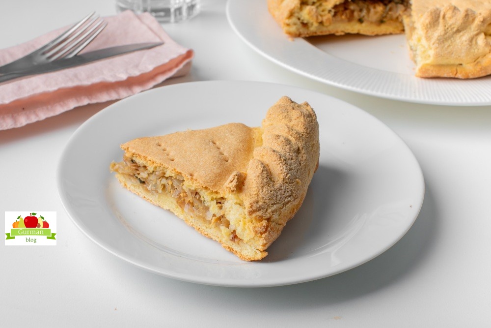 Постный пирог с капустой