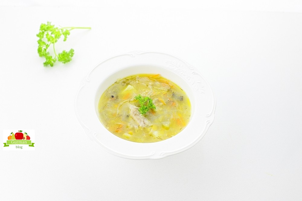 Рассольник с квашеной капустой и огурцами