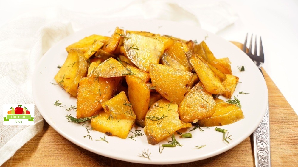 Рецепт батата на сковороде