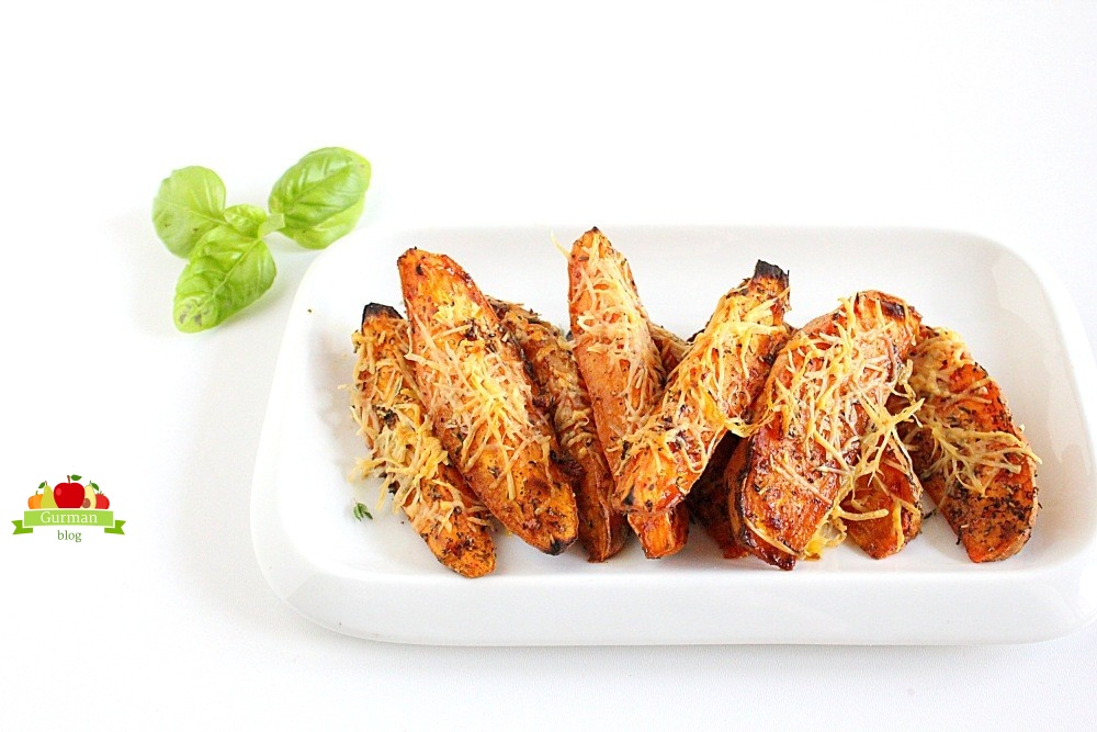 Рецепт батата в духовке дольками