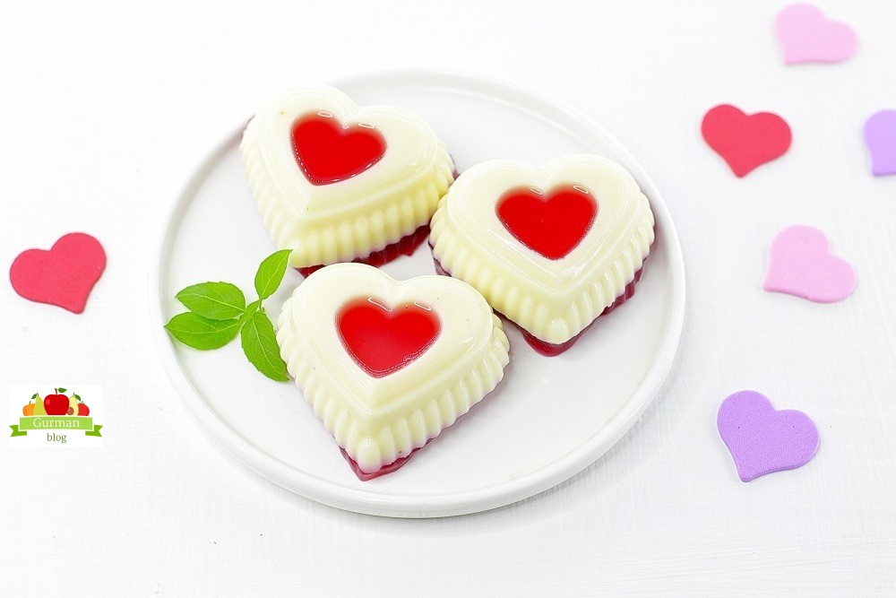 Рецепт десерта “Валентинка” с гранатом на 14 февраля