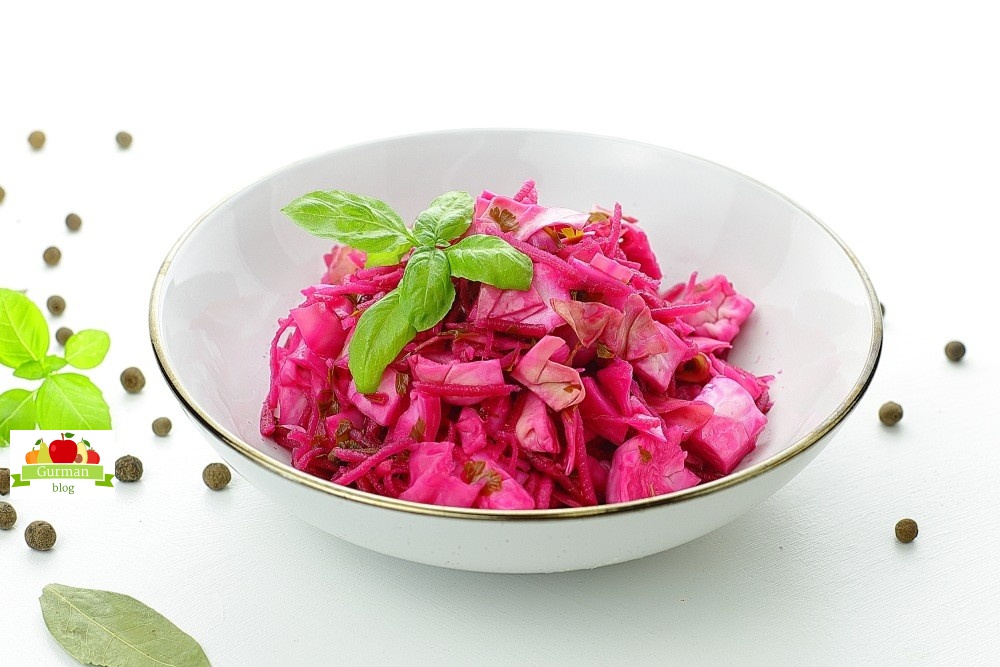 Рецепт капусты со свеклой в маринаде быстрого приготовления