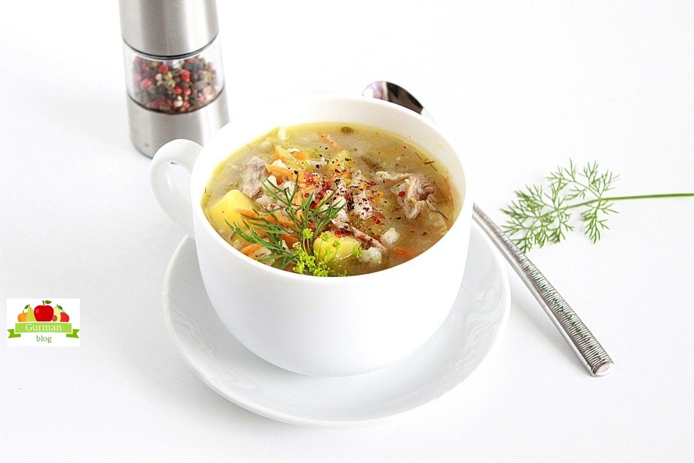 Рецепт рассольника со свининой и перловкой