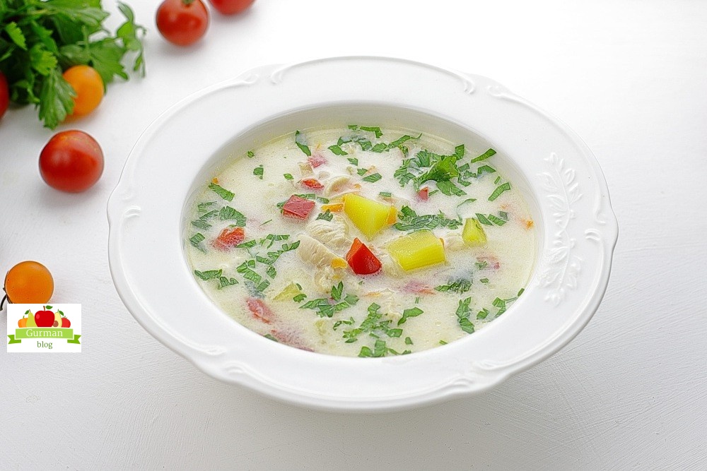 Рецепт сырного супа с курицей, картошкой и плавленым сыром