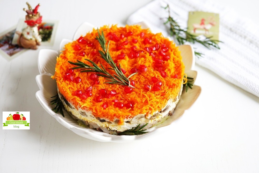 Салат «Лисья шубка» новогодний