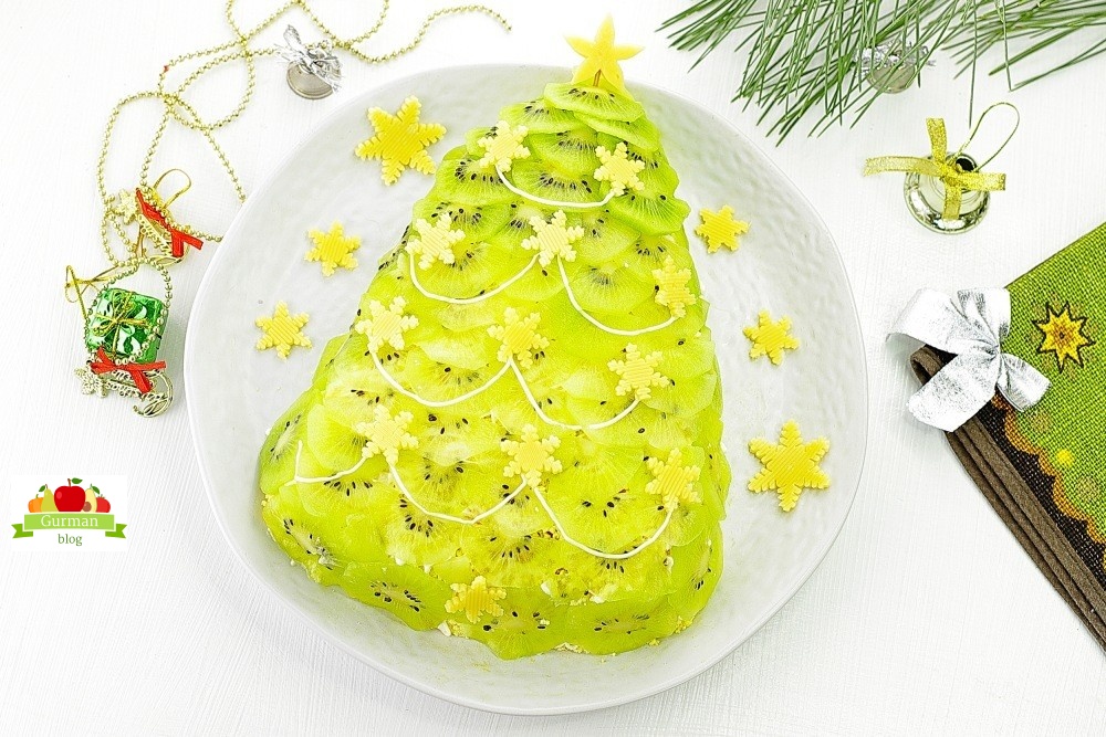 Салат с киви “Ёлочка” на Новый год