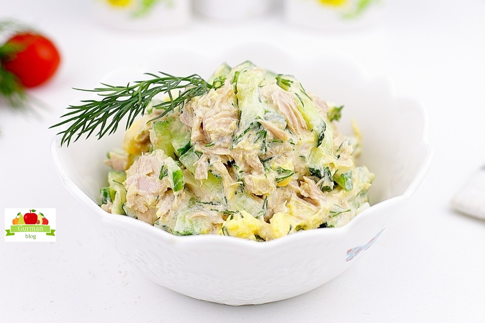 Салат с консервированным тунцом: рецепт классический