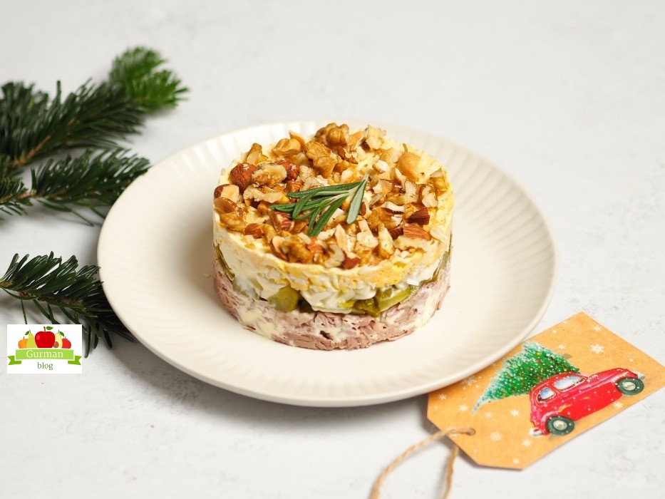 Салат с мясом на Новый год: очень вкусный рецепт