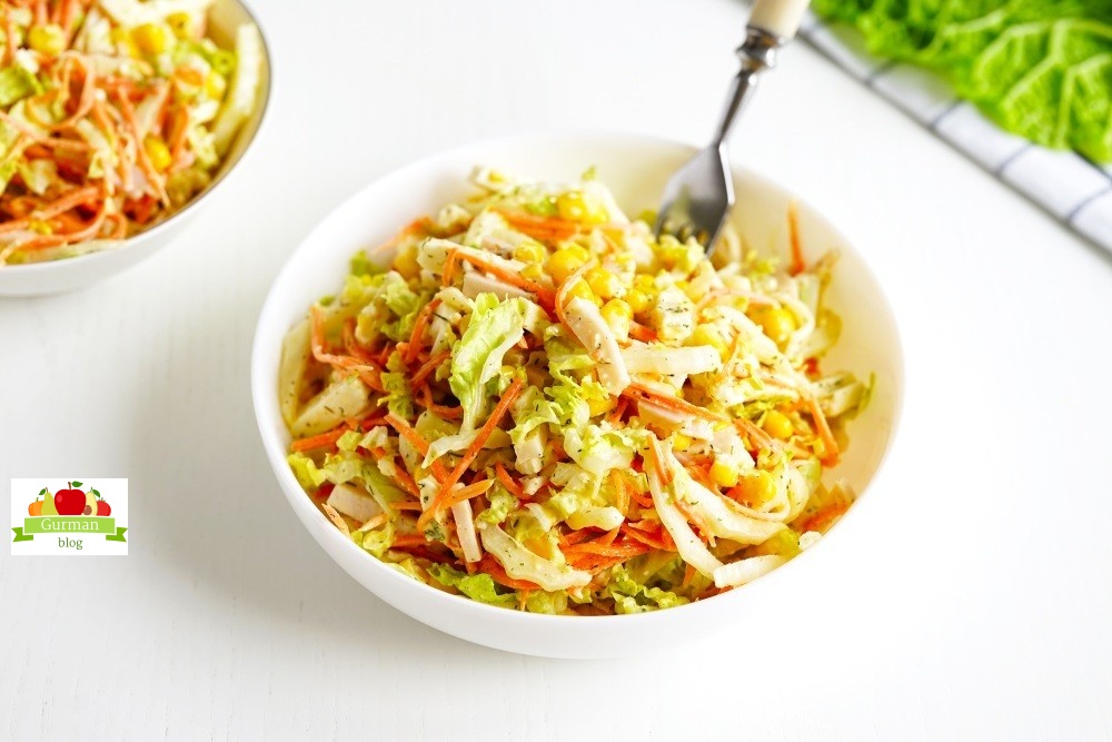 Салат с пекинской капустой обалденно вкусный