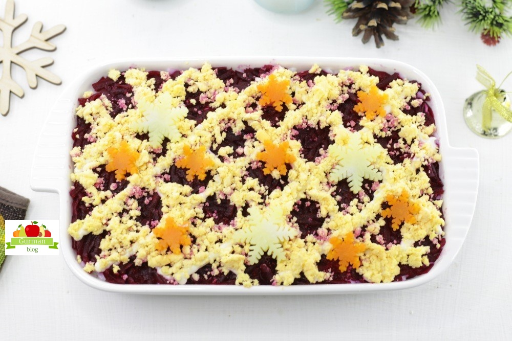 Салат Шуба: слои по порядку (с яйцом)