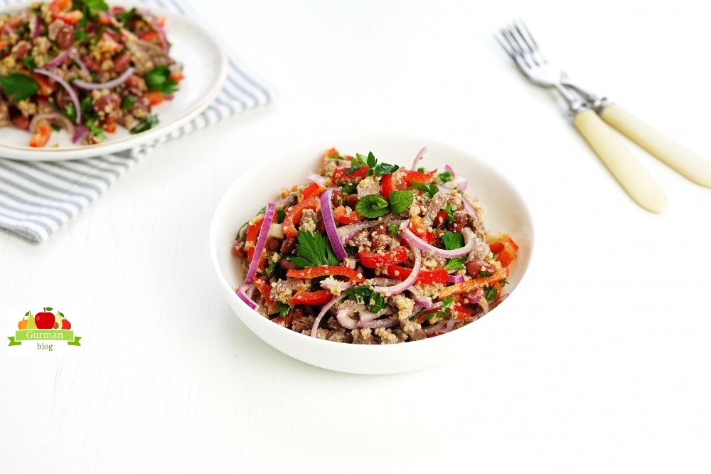 Салат Тбилиси с говядиной и фасолью к 23 февраля