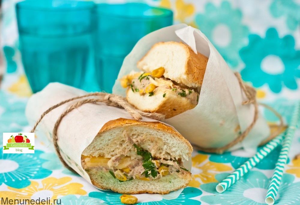 Сэндвичи с тунцом и кукурузой