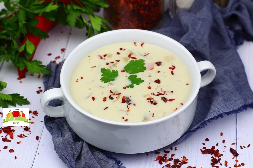 Сливочный суп с шампиньонами