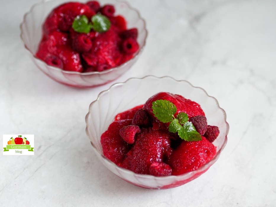 Сорбет из малины