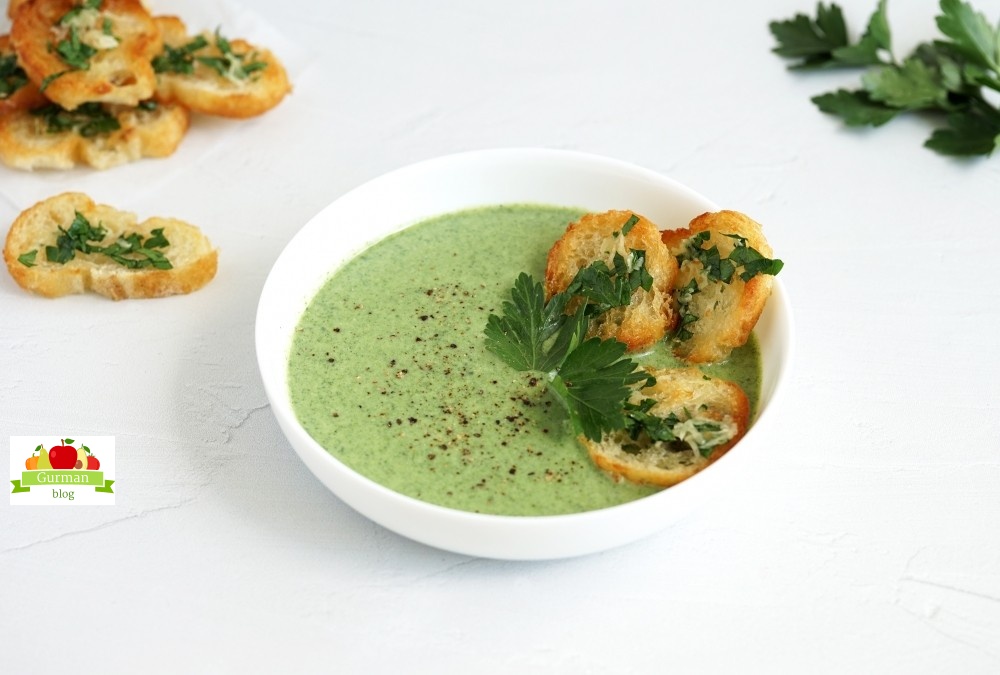 Суп-пюре из свежего шпината