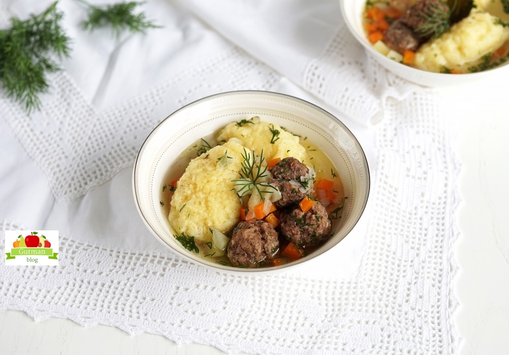 Суп с фрикадельками в мультиварке