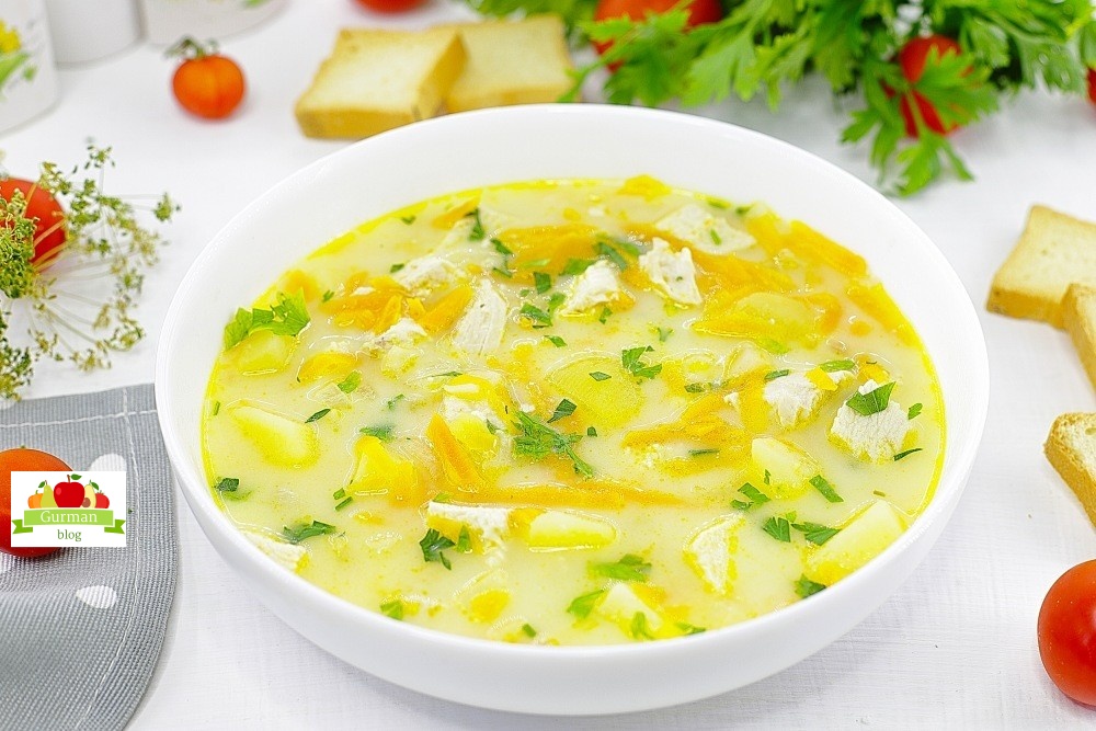 Сырный суп по-французски с курицей